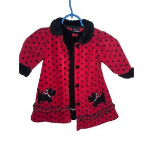 Toddler 18 Month Christmas Dress & Coat Cover Red/ Black